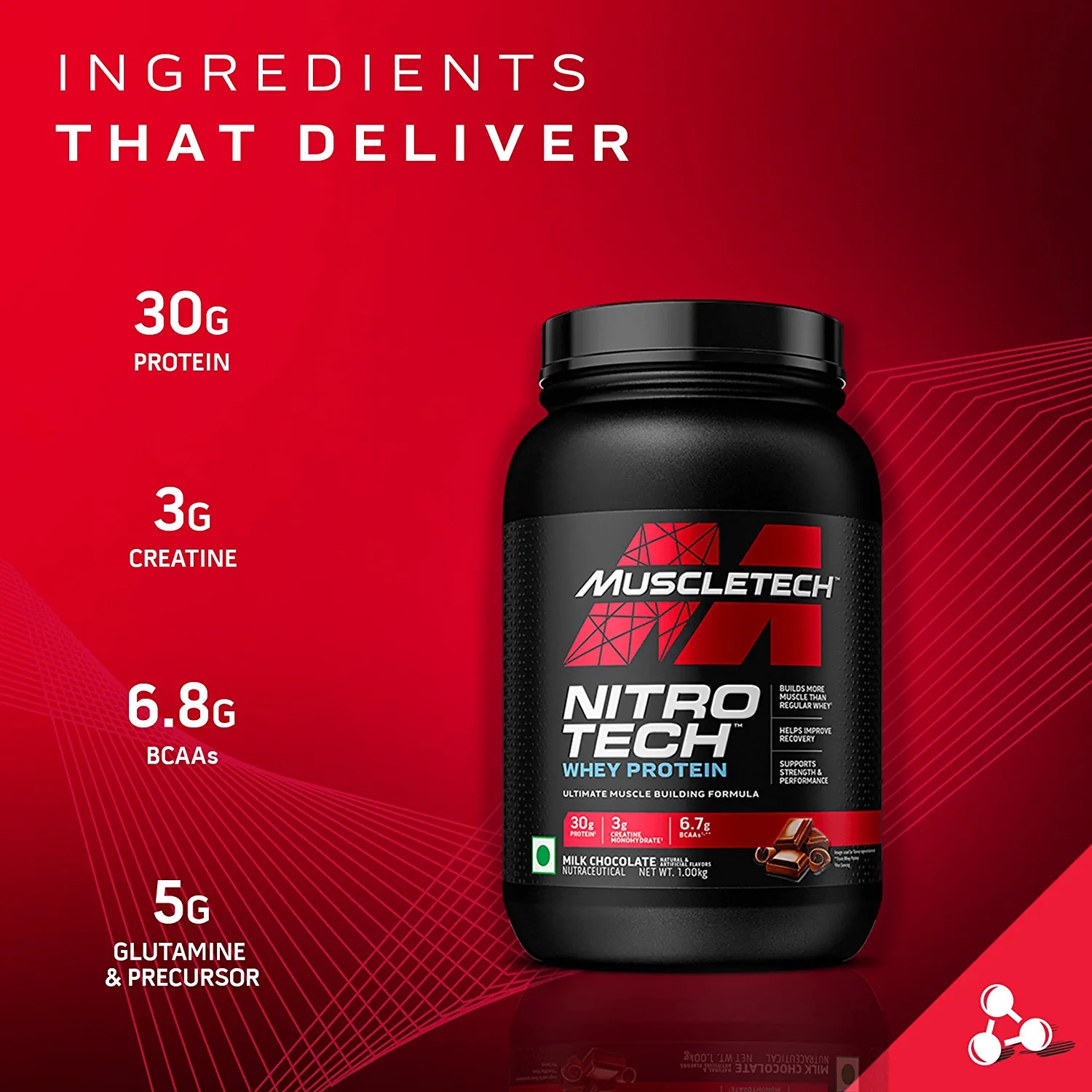 Muscletech Nitrotech Whey Protein Powder 247 Nutrition 2516