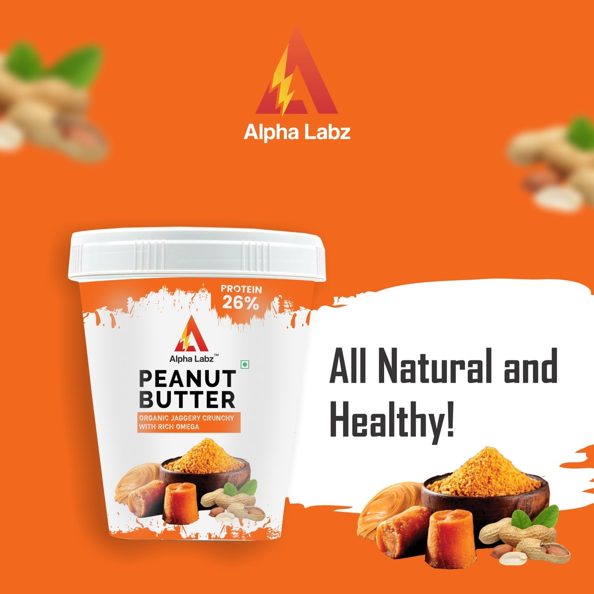 al-peanut-butter-Organic Jaggery Crunchy with Rich Omega