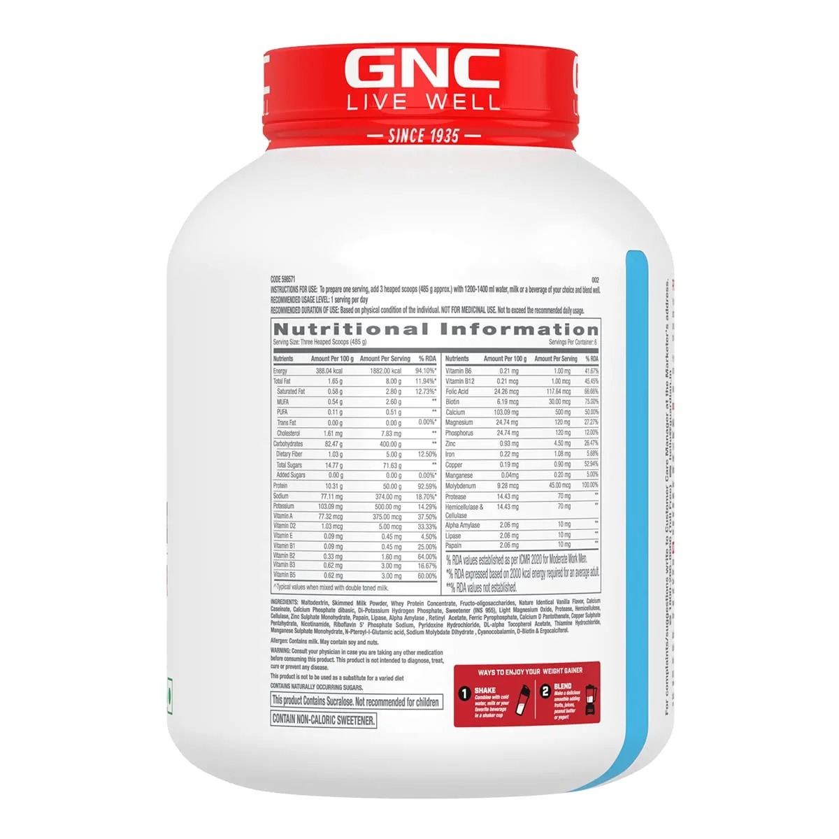 GNC Pro Performance Weight Gainer 247 Nutrition