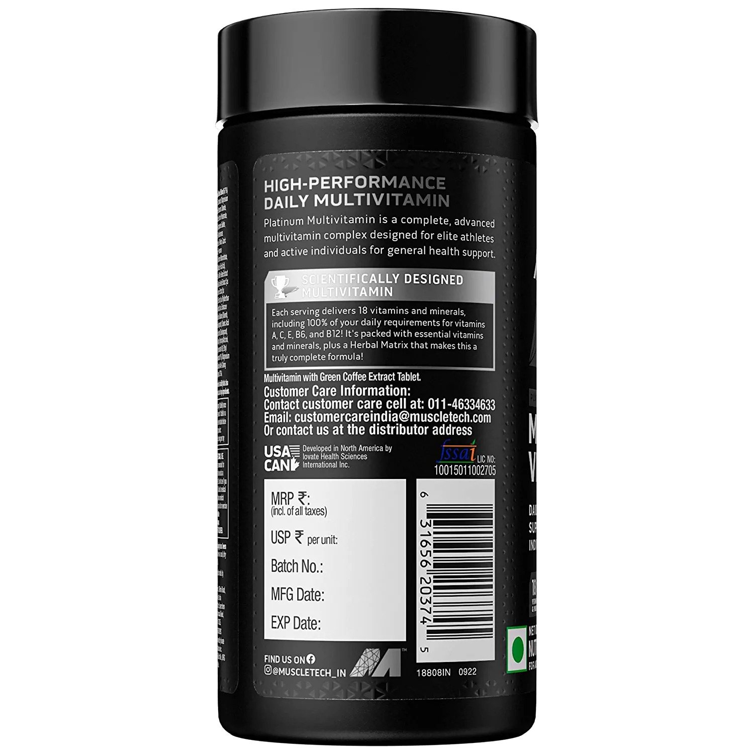 MuscleTech Platinum Multivitamin – 247 Nutrition