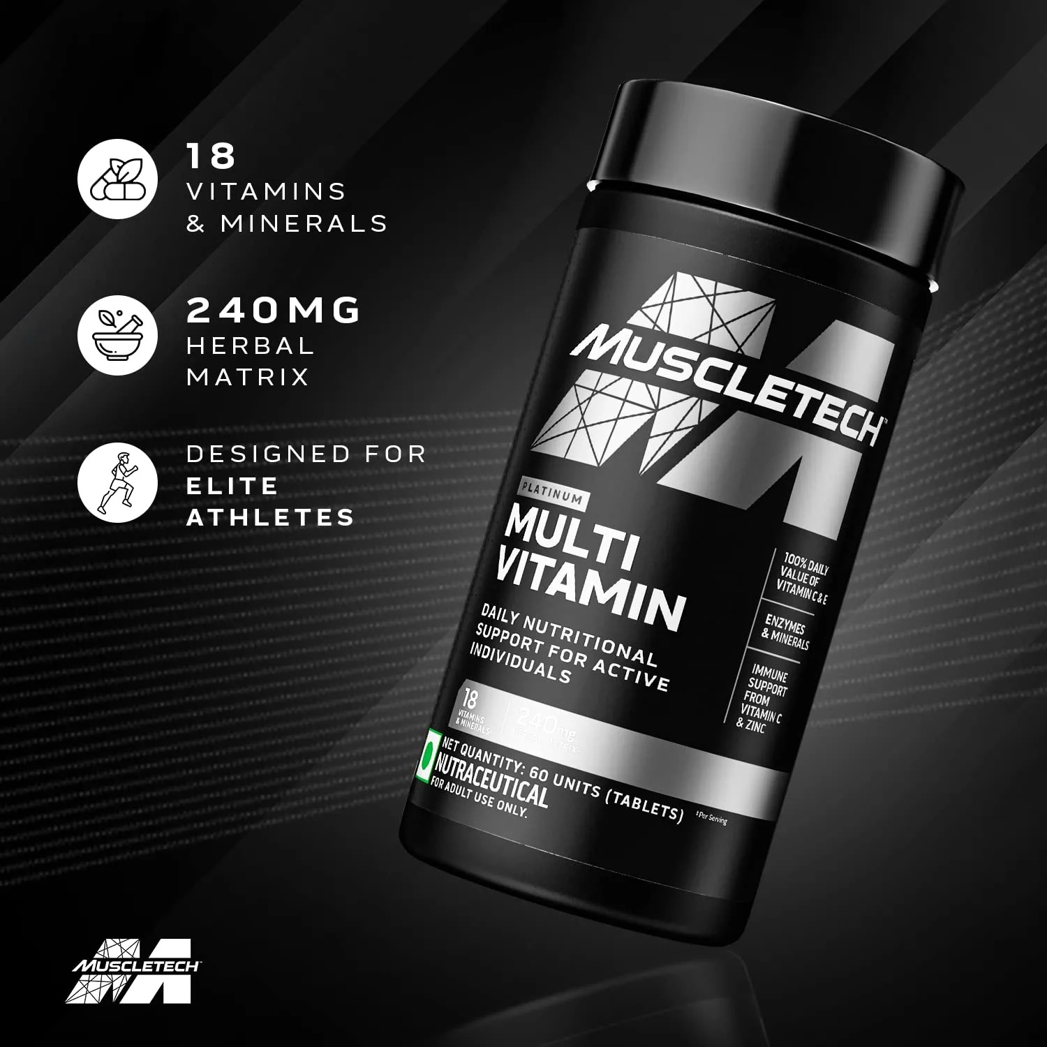 MuscleTech Platinum Multivitamin 247 Nutrition
