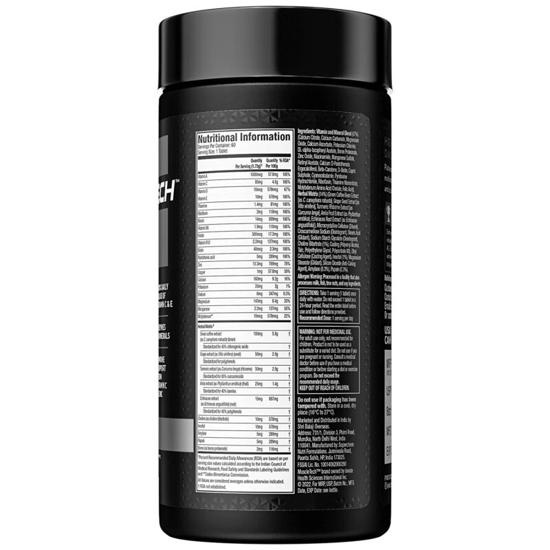 Muscletech Platinum Multivitamin 247 Nutrition