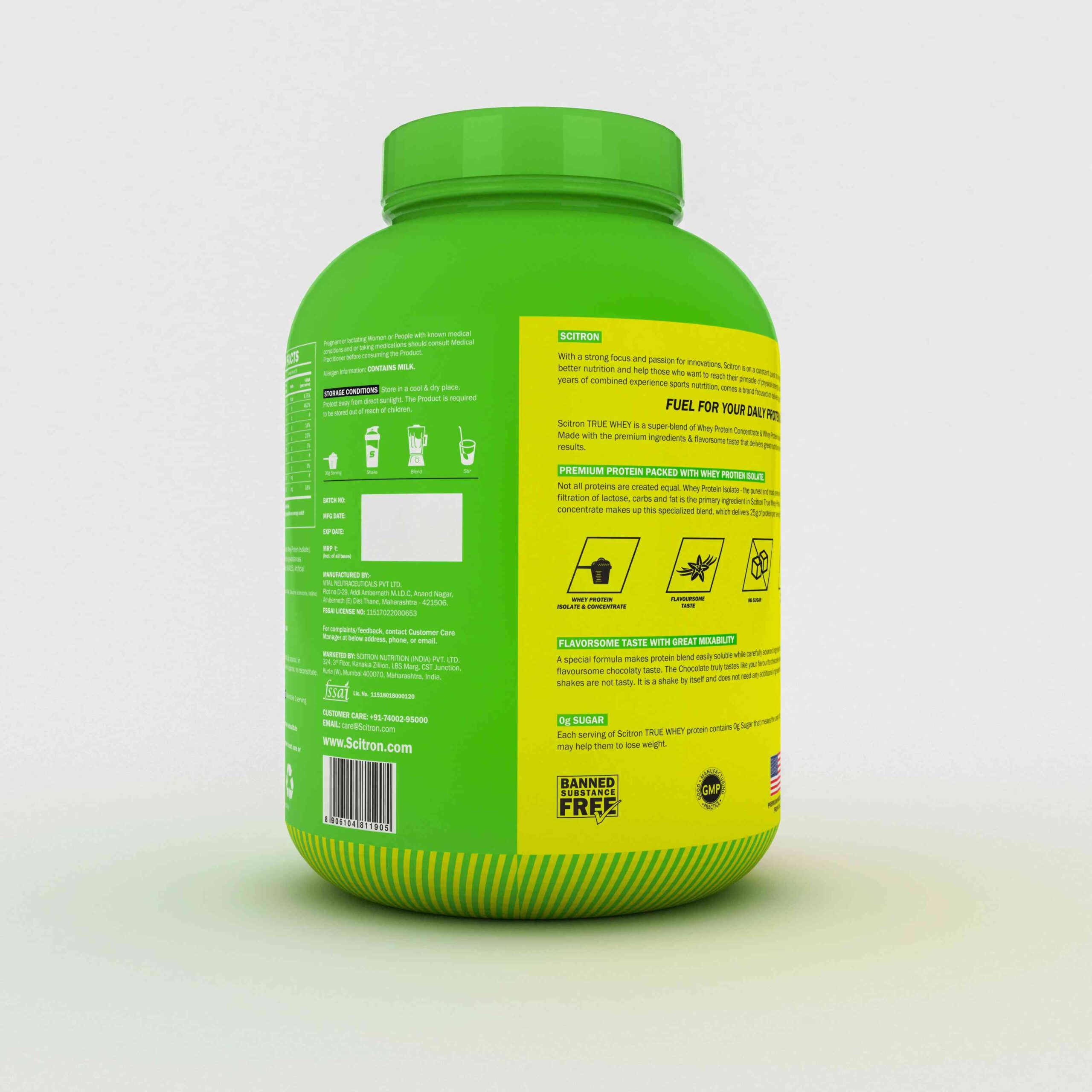 Scitron True Whey Choclate 2 kg view 3