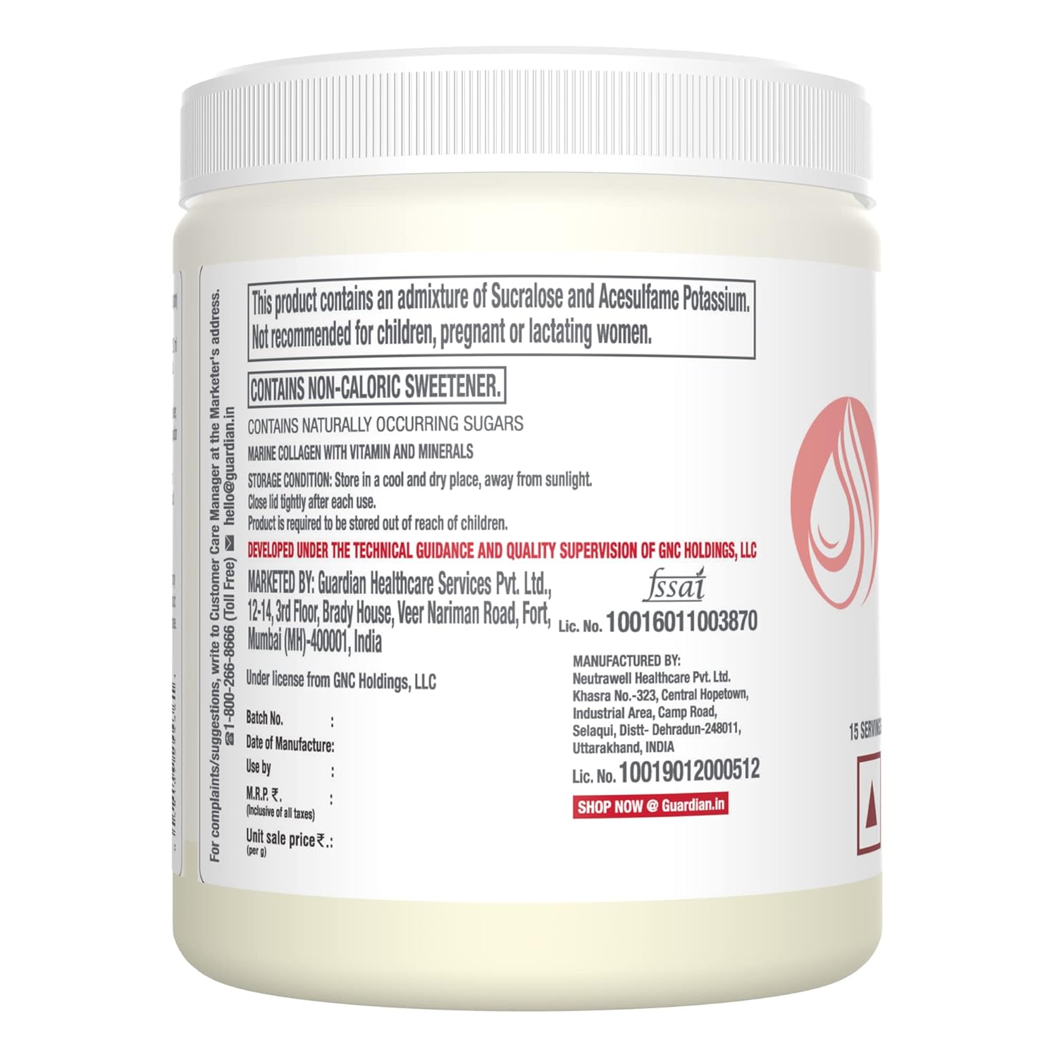 gnc-collagen-200gm-lemon-right