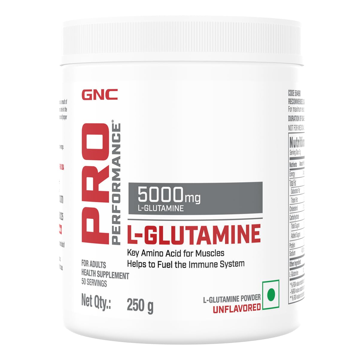 gnc-glutamine-250g-front