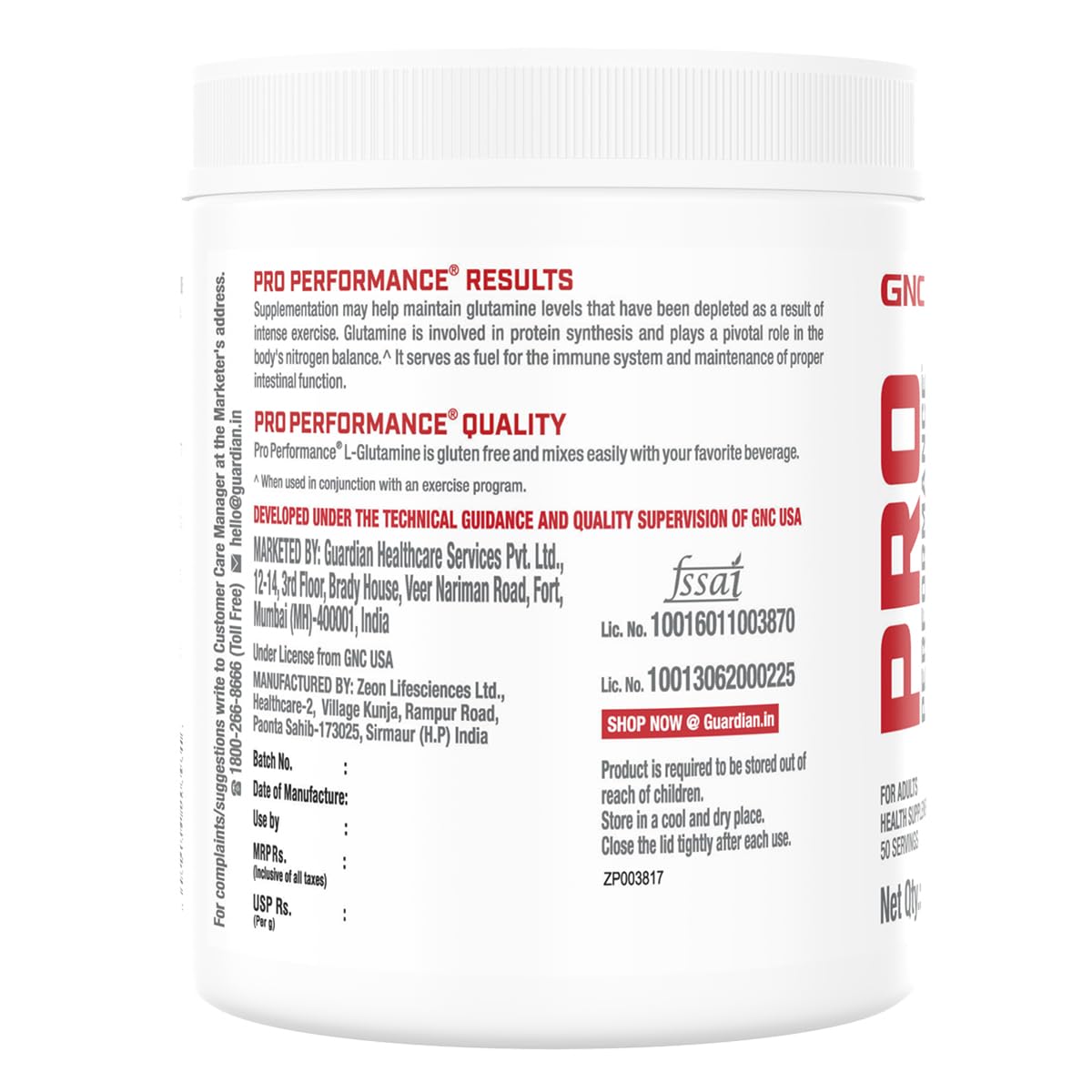 gnc-glutamine-250g-right