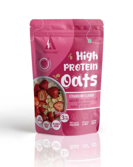 Alpha Labz High Protein Oats Strawberry Flavour
